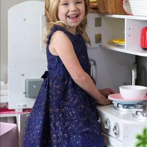 Navy Shimmer tulle dress